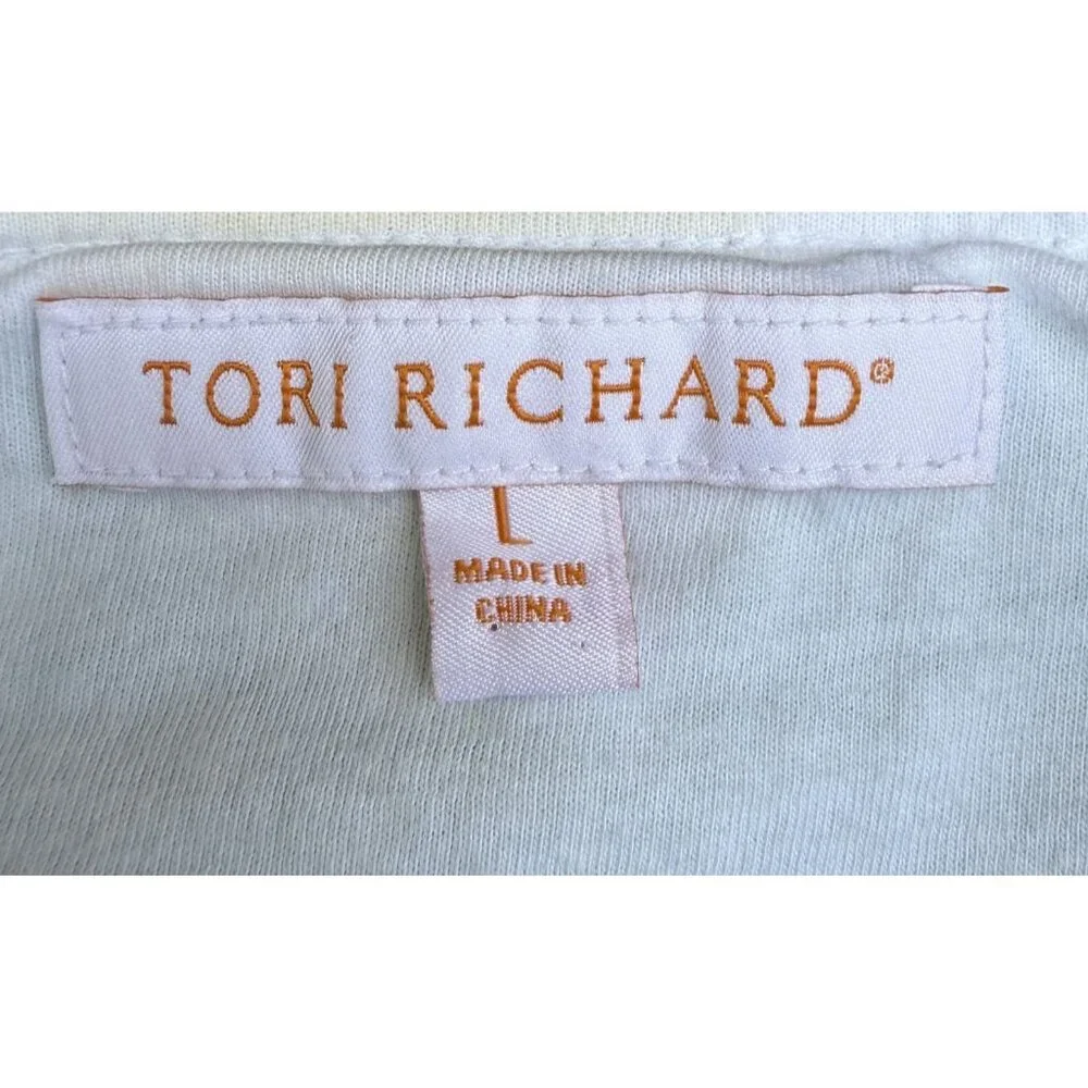 Tori Richard Womens Hawaiian Y2K Faux Wrap Dress Green White Palm Tree L - Picture 5 of 8